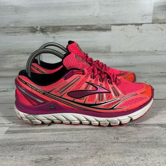 Brooks Womens Transcend Ultimate Ride‎ Pink Running Shoes Size 8 US - Picture 1 of 8
